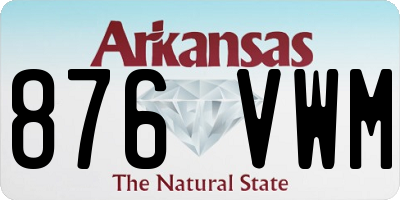 AR license plate 876VWM