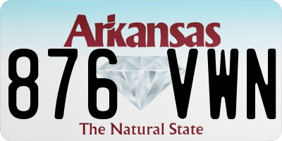 AR license plate 876VWN