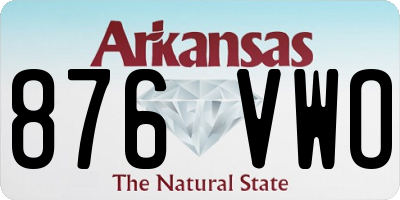 AR license plate 876VWO