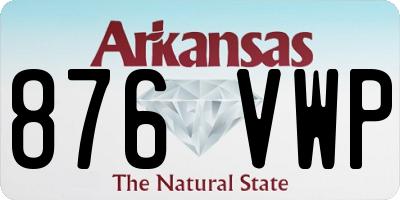 AR license plate 876VWP