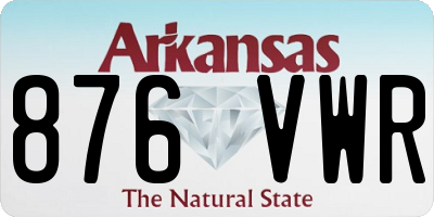 AR license plate 876VWR