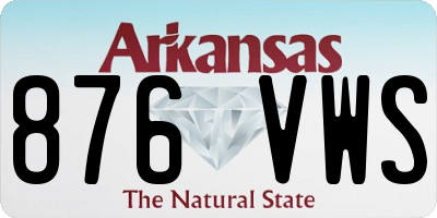 AR license plate 876VWS