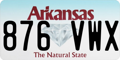 AR license plate 876VWX