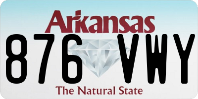 AR license plate 876VWY