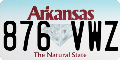 AR license plate 876VWZ
