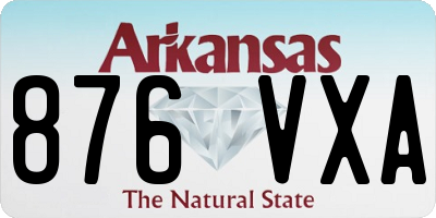 AR license plate 876VXA