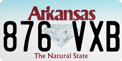 AR license plate 876VXB
