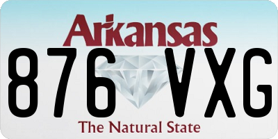 AR license plate 876VXG