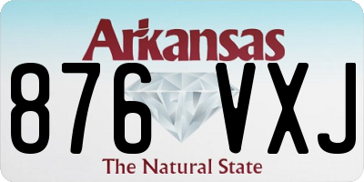 AR license plate 876VXJ