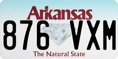 AR license plate 876VXM