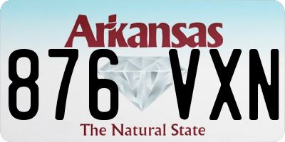 AR license plate 876VXN