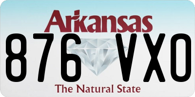 AR license plate 876VXO