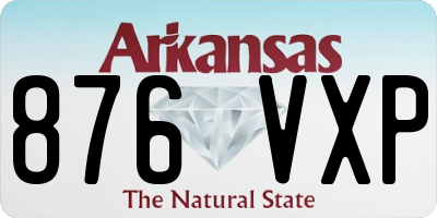 AR license plate 876VXP