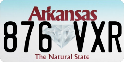 AR license plate 876VXR