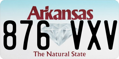 AR license plate 876VXV
