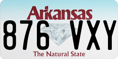 AR license plate 876VXY