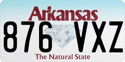 AR license plate 876VXZ