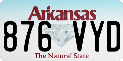 AR license plate 876VYD