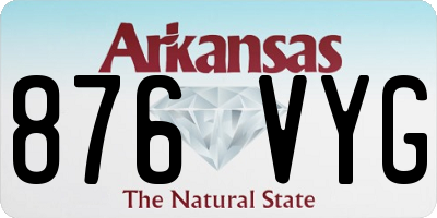 AR license plate 876VYG