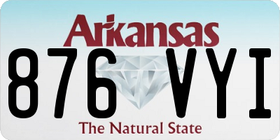 AR license plate 876VYI