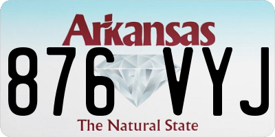AR license plate 876VYJ