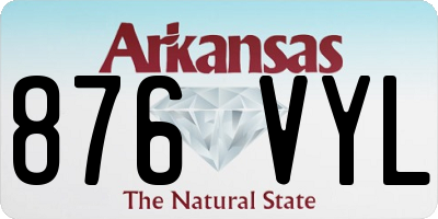 AR license plate 876VYL