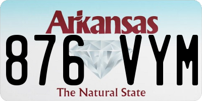 AR license plate 876VYM