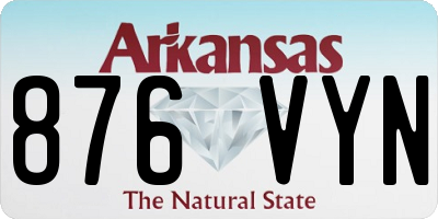 AR license plate 876VYN