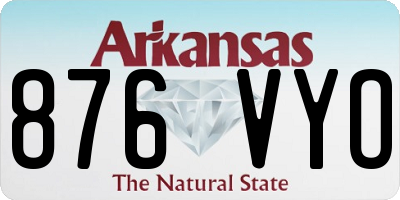 AR license plate 876VYO