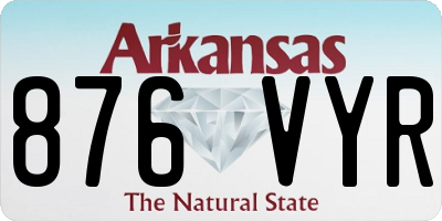 AR license plate 876VYR