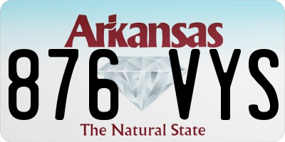 AR license plate 876VYS