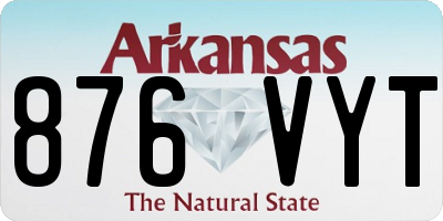 AR license plate 876VYT