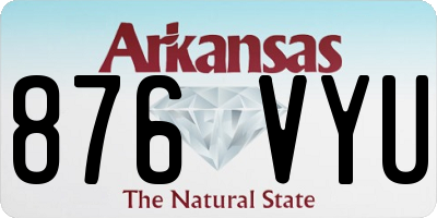 AR license plate 876VYU