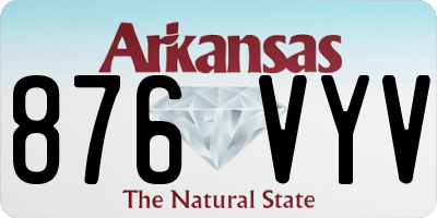AR license plate 876VYV