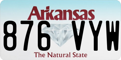 AR license plate 876VYW