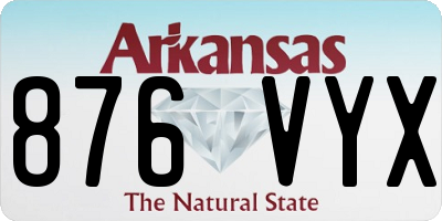 AR license plate 876VYX