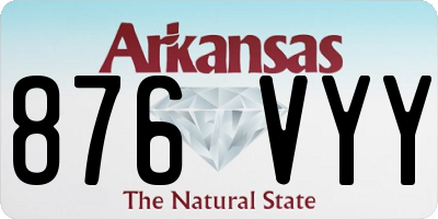 AR license plate 876VYY