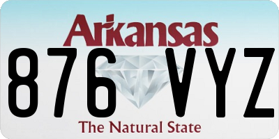 AR license plate 876VYZ