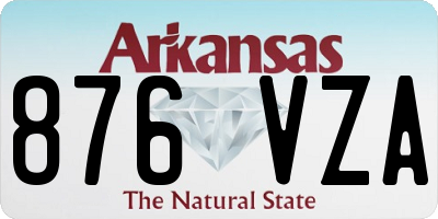 AR license plate 876VZA
