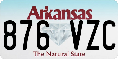 AR license plate 876VZC