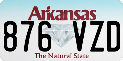 AR license plate 876VZD