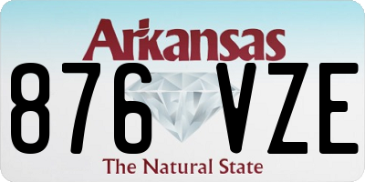 AR license plate 876VZE