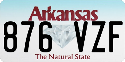 AR license plate 876VZF