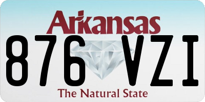 AR license plate 876VZI
