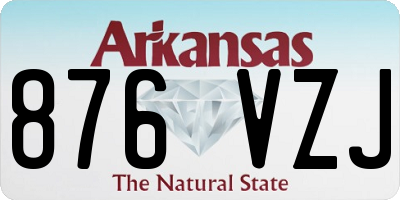 AR license plate 876VZJ