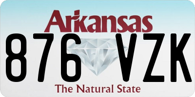 AR license plate 876VZK