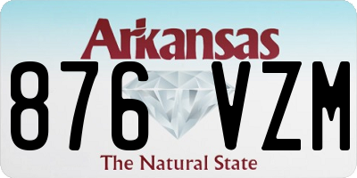 AR license plate 876VZM