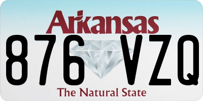 AR license plate 876VZQ