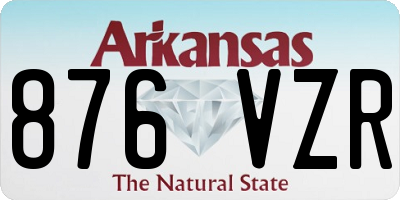 AR license plate 876VZR