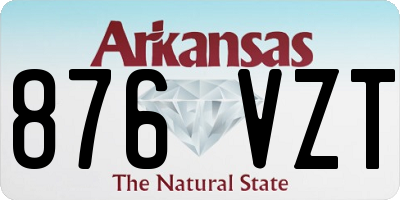 AR license plate 876VZT
